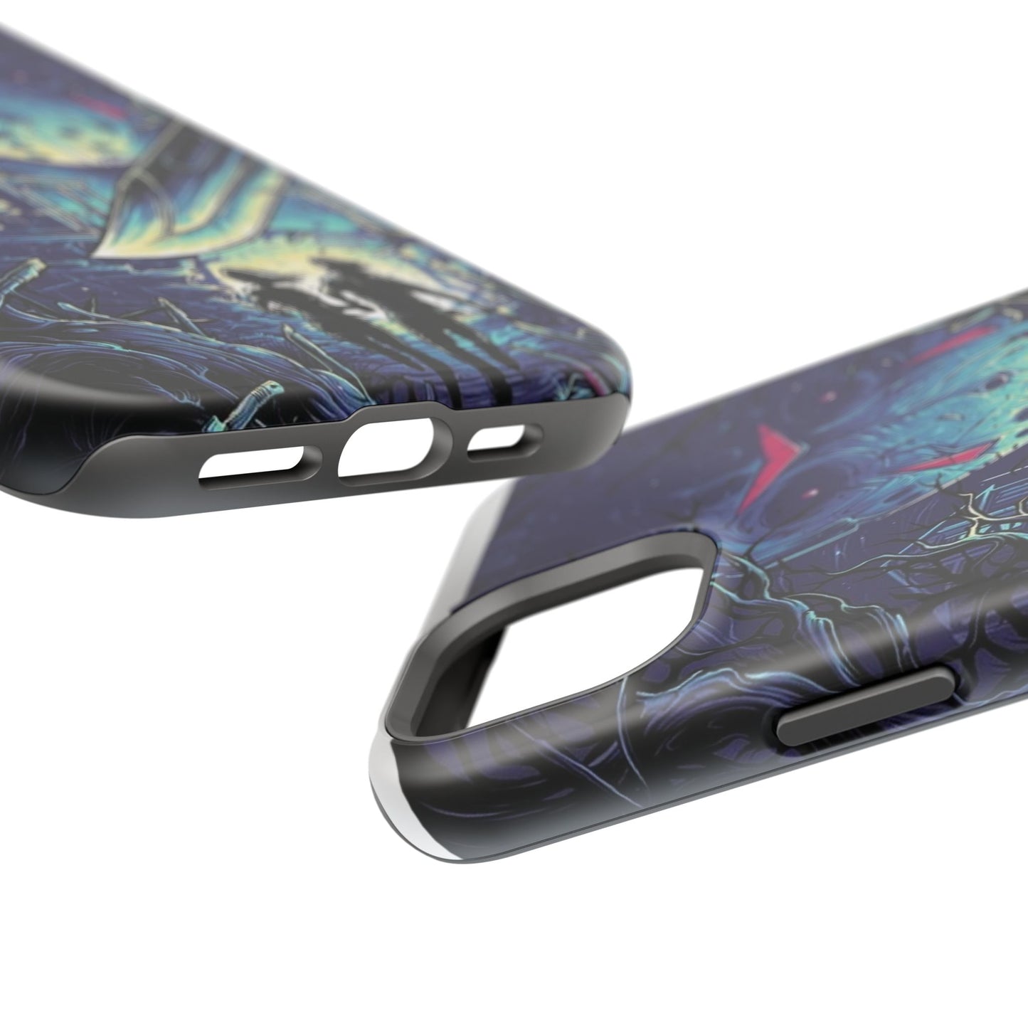 Horror-Themed Impact-Resistant Phone Case - Perfect for Halloween & Thriller Fans