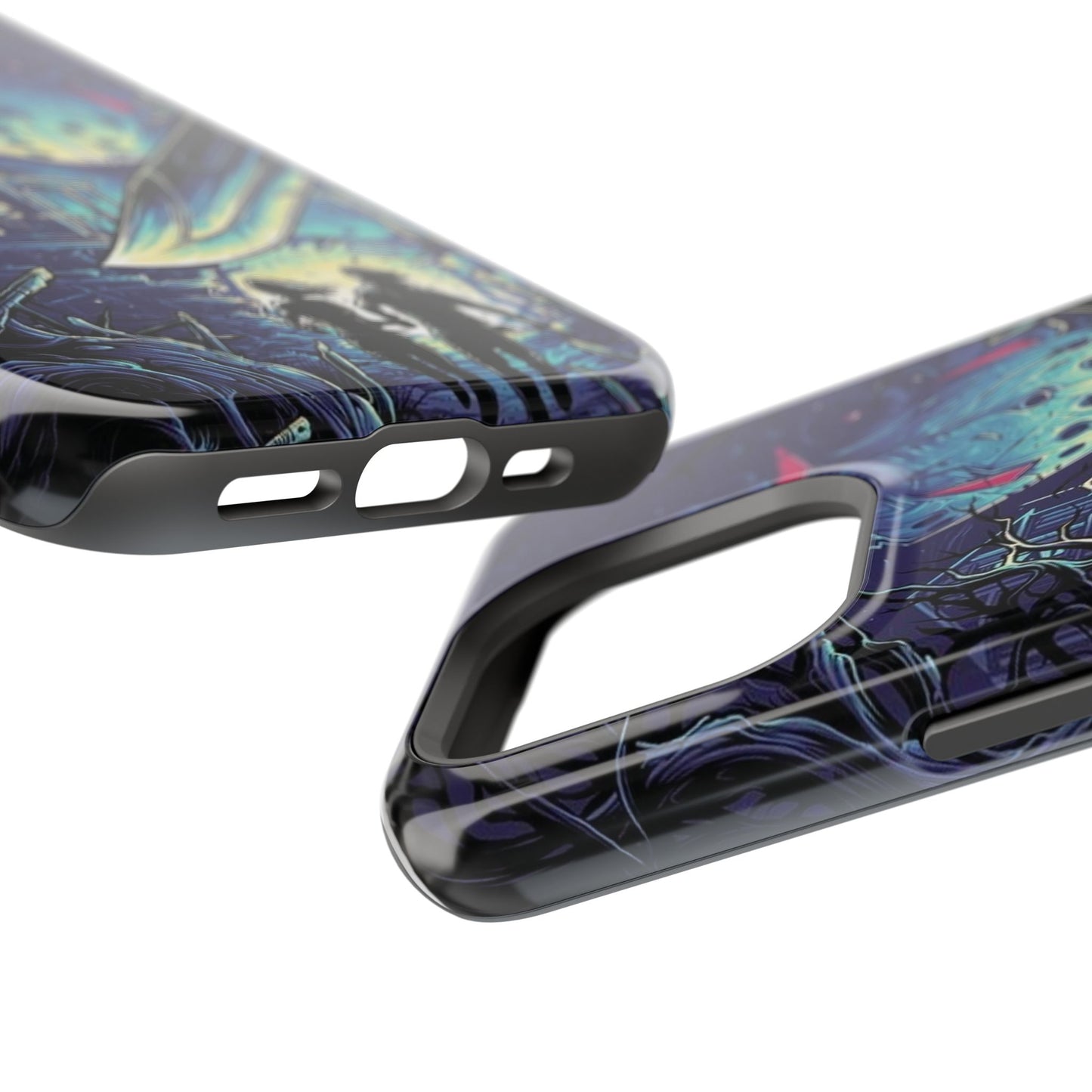 Horror-Themed Impact-Resistant Phone Case - Perfect for Halloween & Thriller Fans
