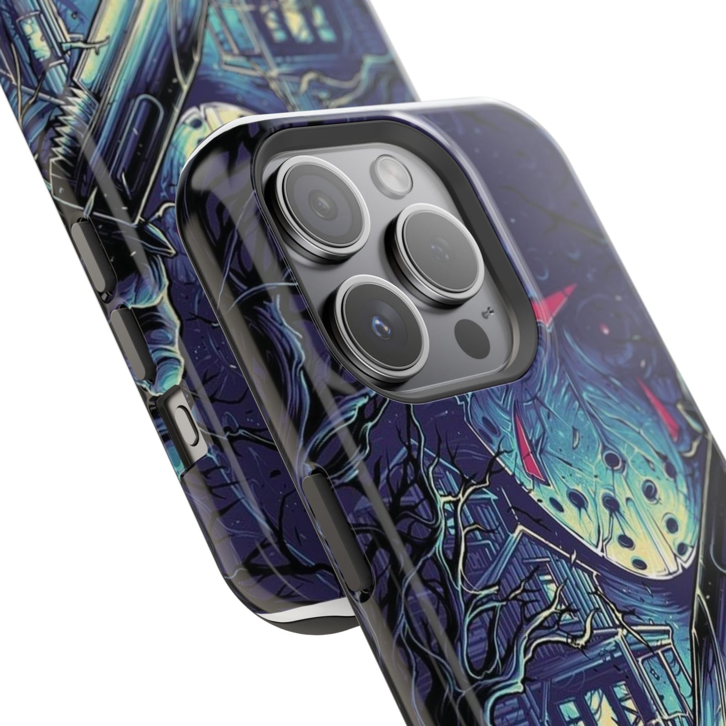 Horror-Themed Impact-Resistant Phone Case - Perfect for Halloween & Thriller Fans
