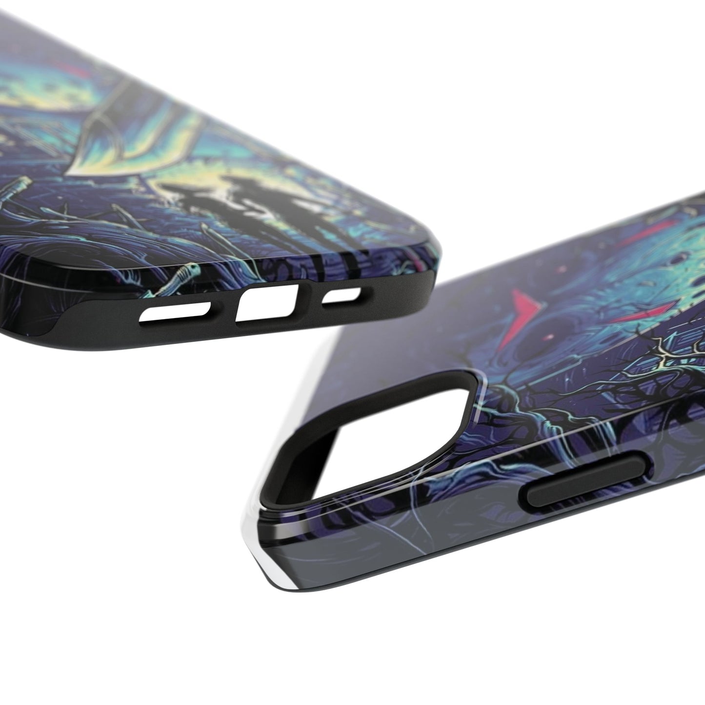 Horror-Themed Impact-Resistant Phone Case - Perfect for Halloween & Thriller Fans