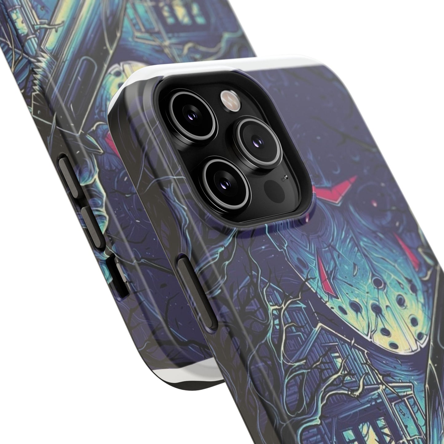 Horror-Themed Impact-Resistant Phone Case - Perfect for Halloween & Thriller Fans