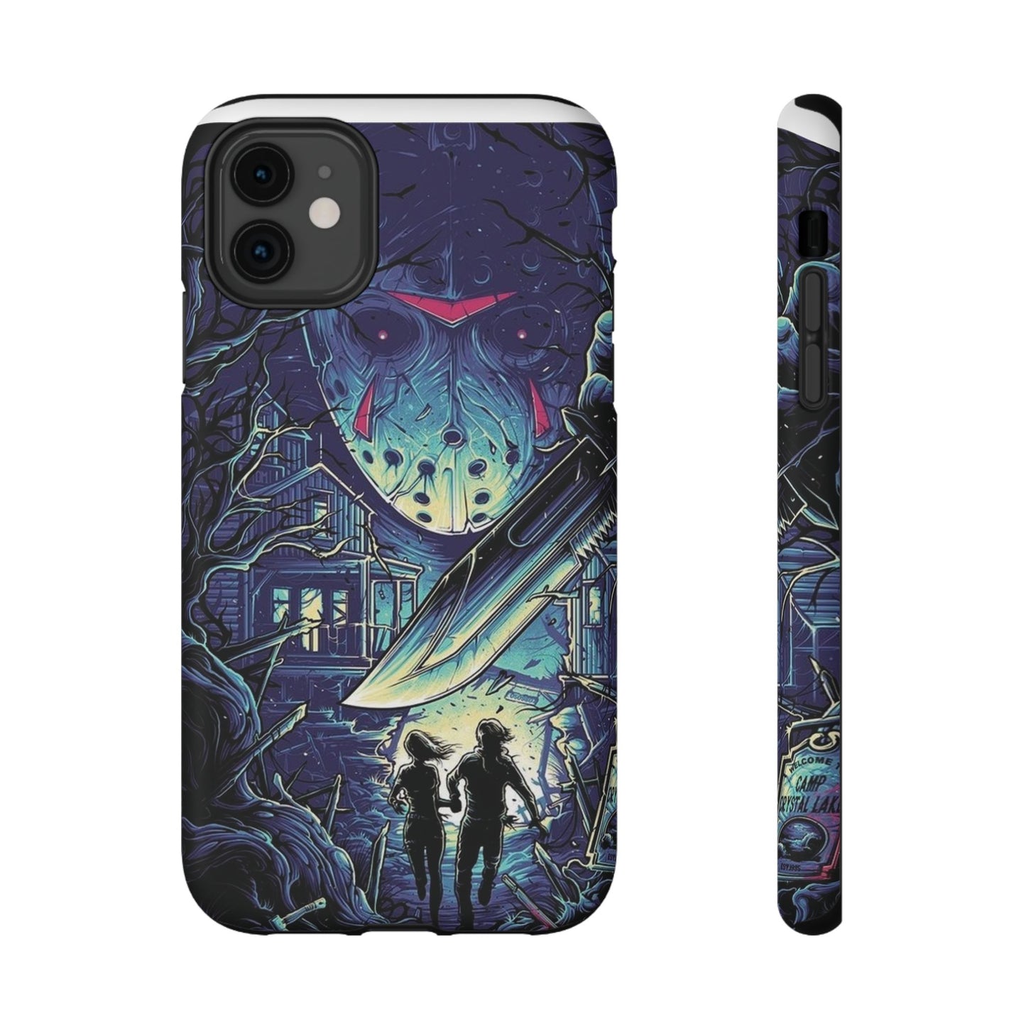 Horror-Themed Impact-Resistant Phone Case - Perfect for Halloween & Thriller Fans