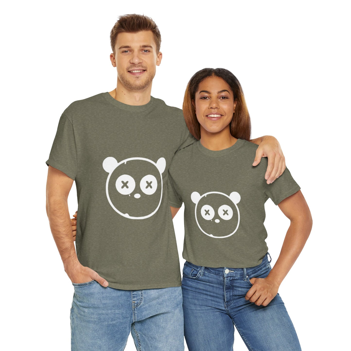 OUAK Logo Graphic Unisex Heavy Cotton Tee - Cute & Casual Red T-Shirt