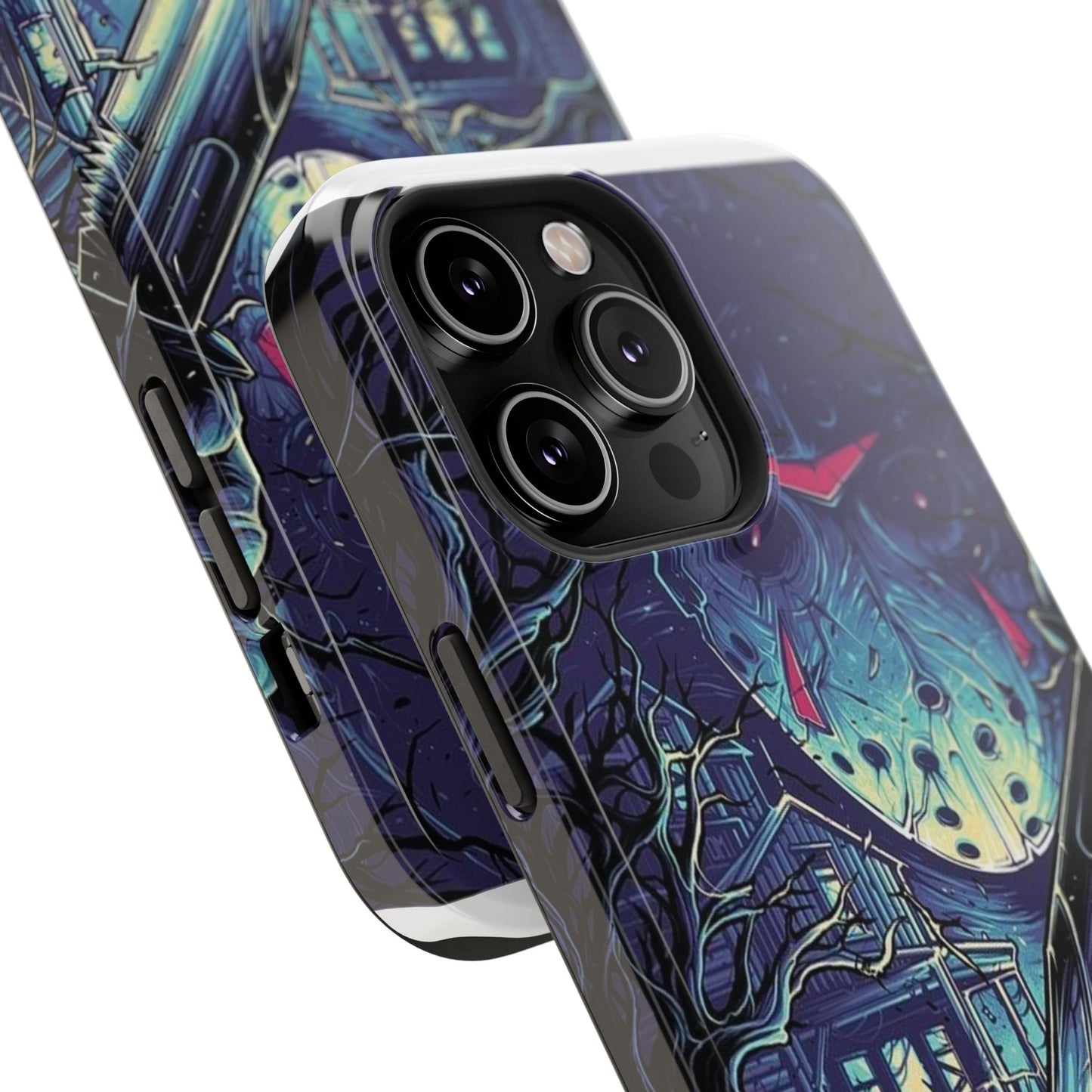 Horror-Themed Impact-Resistant Phone Case - Perfect for Halloween & Thriller Fans