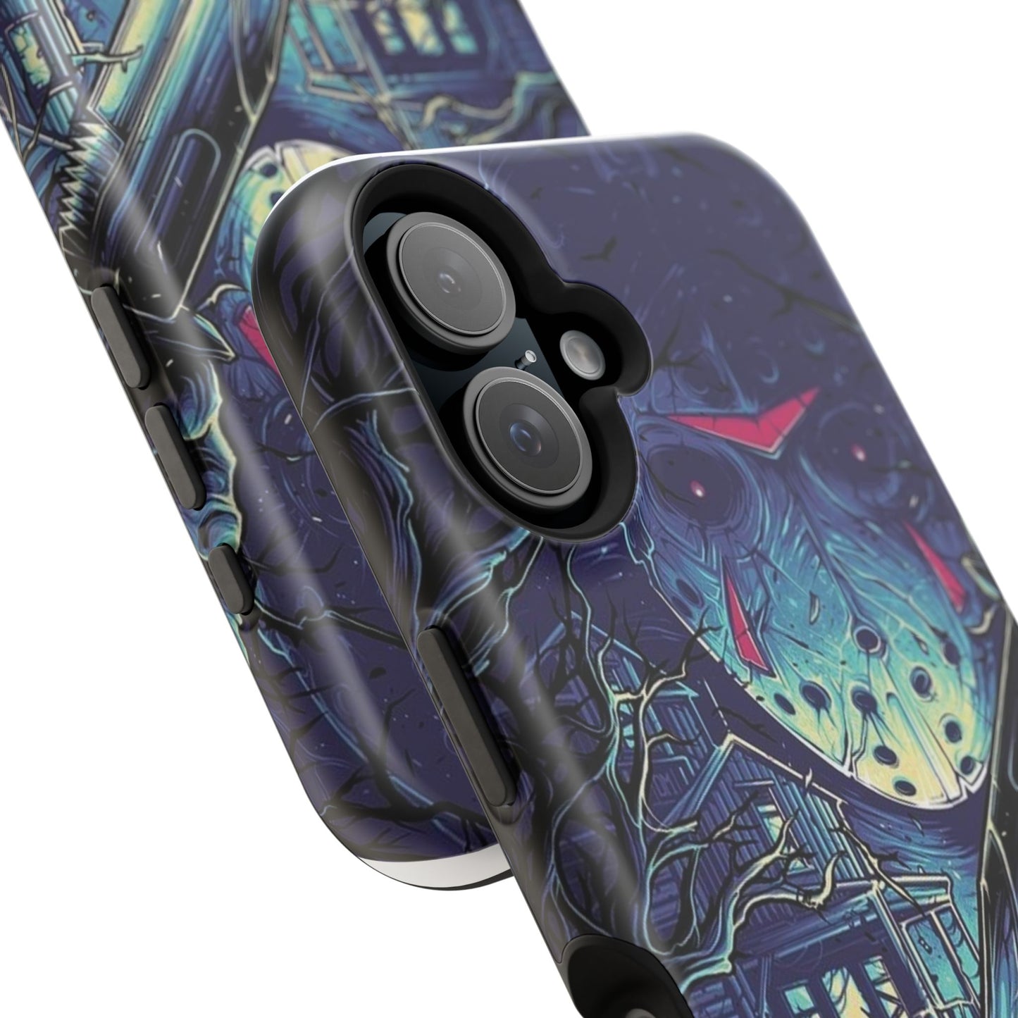 Horror-Themed Impact-Resistant Phone Case - Perfect for Halloween & Thriller Fans