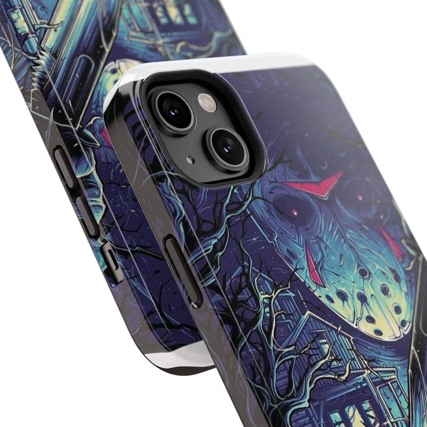 Horror-Themed Impact-Resistant Phone Case - Perfect for Halloween & Thriller Fans