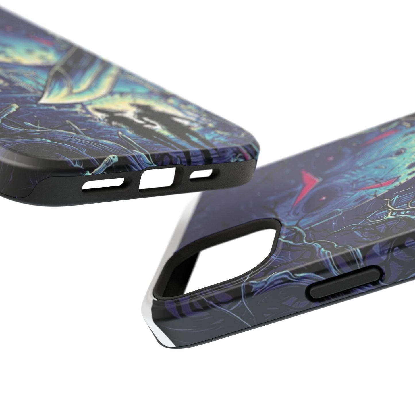 Horror-Themed Impact-Resistant Phone Case - Perfect for Halloween & Thriller Fans
