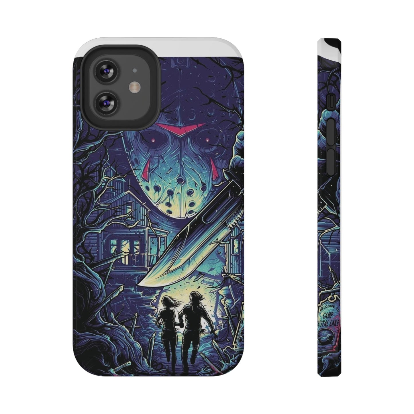 Horror-Themed Impact-Resistant Phone Case - Perfect for Halloween & Thriller Fans