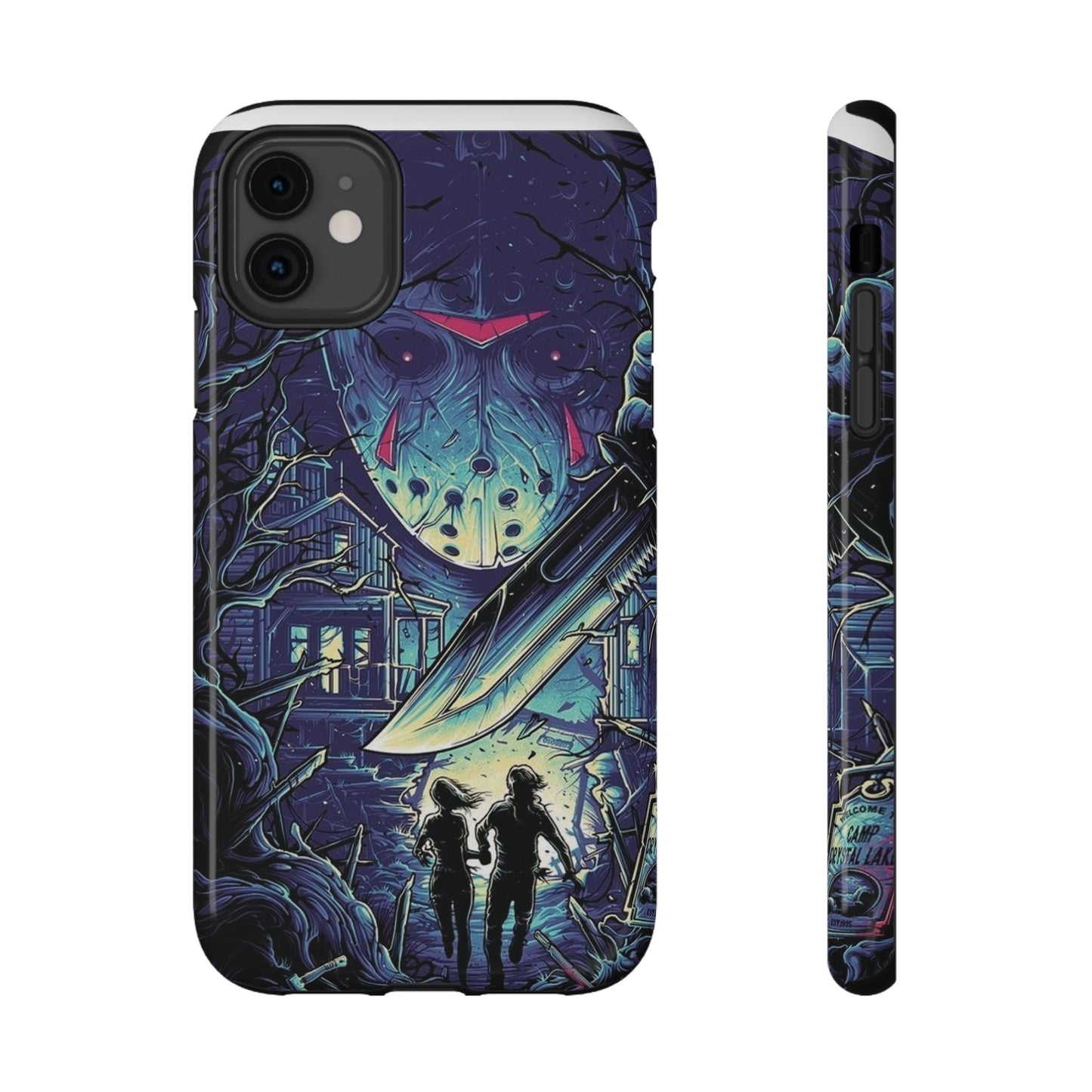 Horror-Themed Impact-Resistant Phone Case - Perfect for Halloween & Thriller Fans