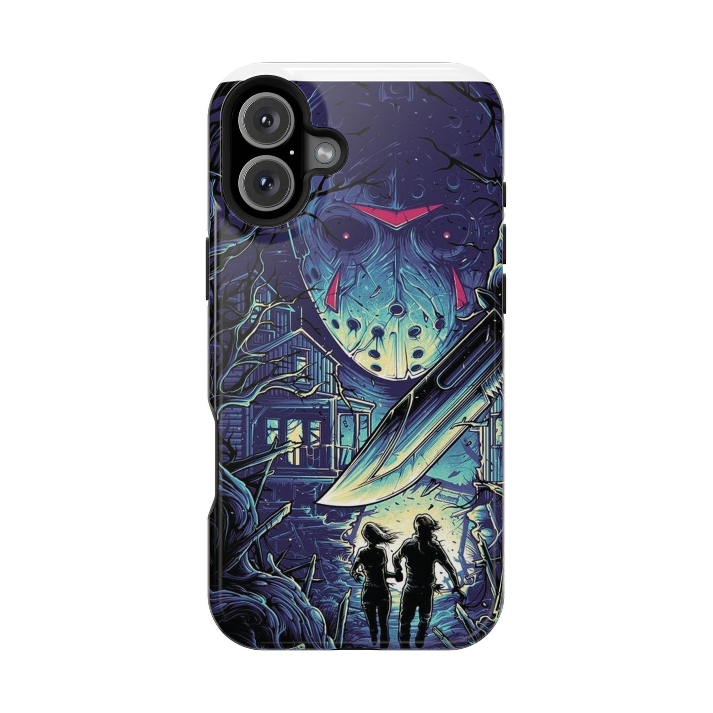 Horror-Themed Impact-Resistant Phone Case - Perfect for Halloween & Thriller Fans