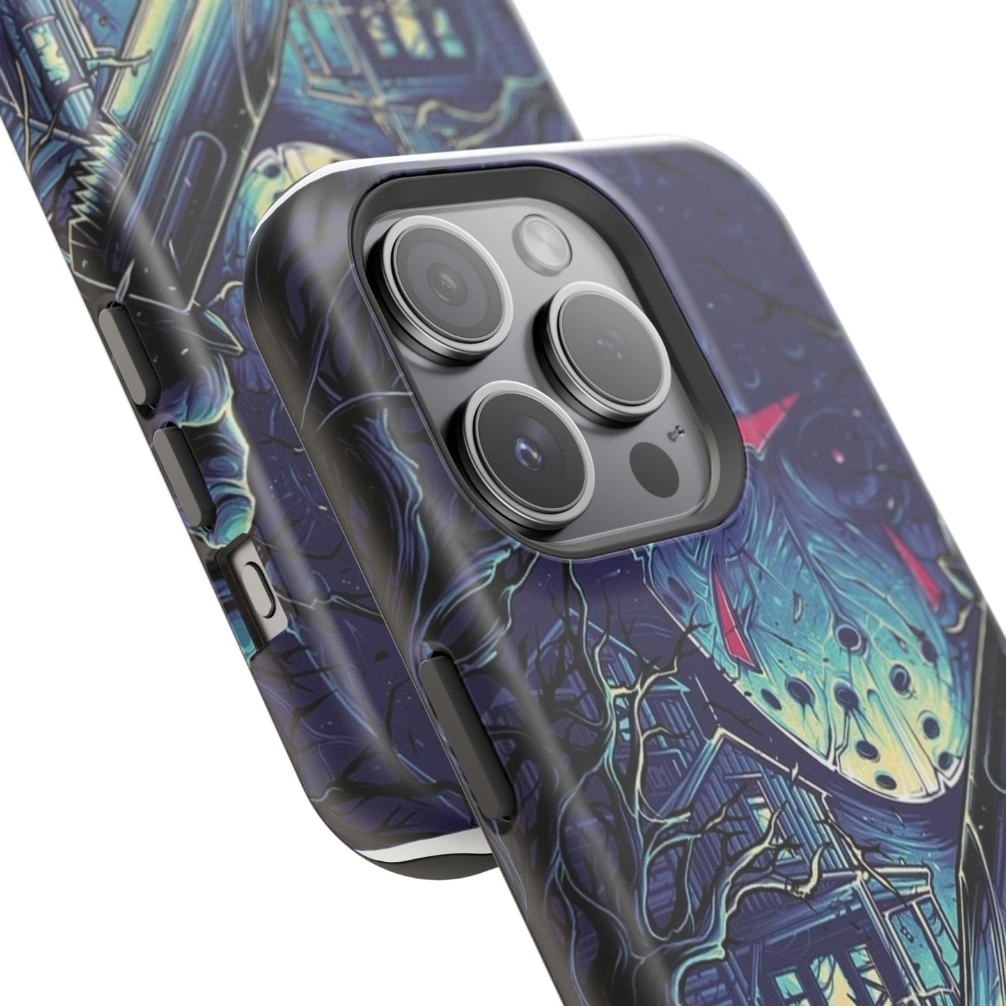 Horror-Themed Impact-Resistant Phone Case - Perfect for Halloween & Thriller Fans