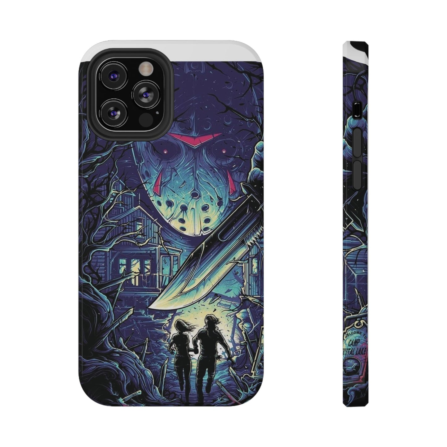 Horror-Themed Impact-Resistant Phone Case - Perfect for Halloween & Thriller Fans