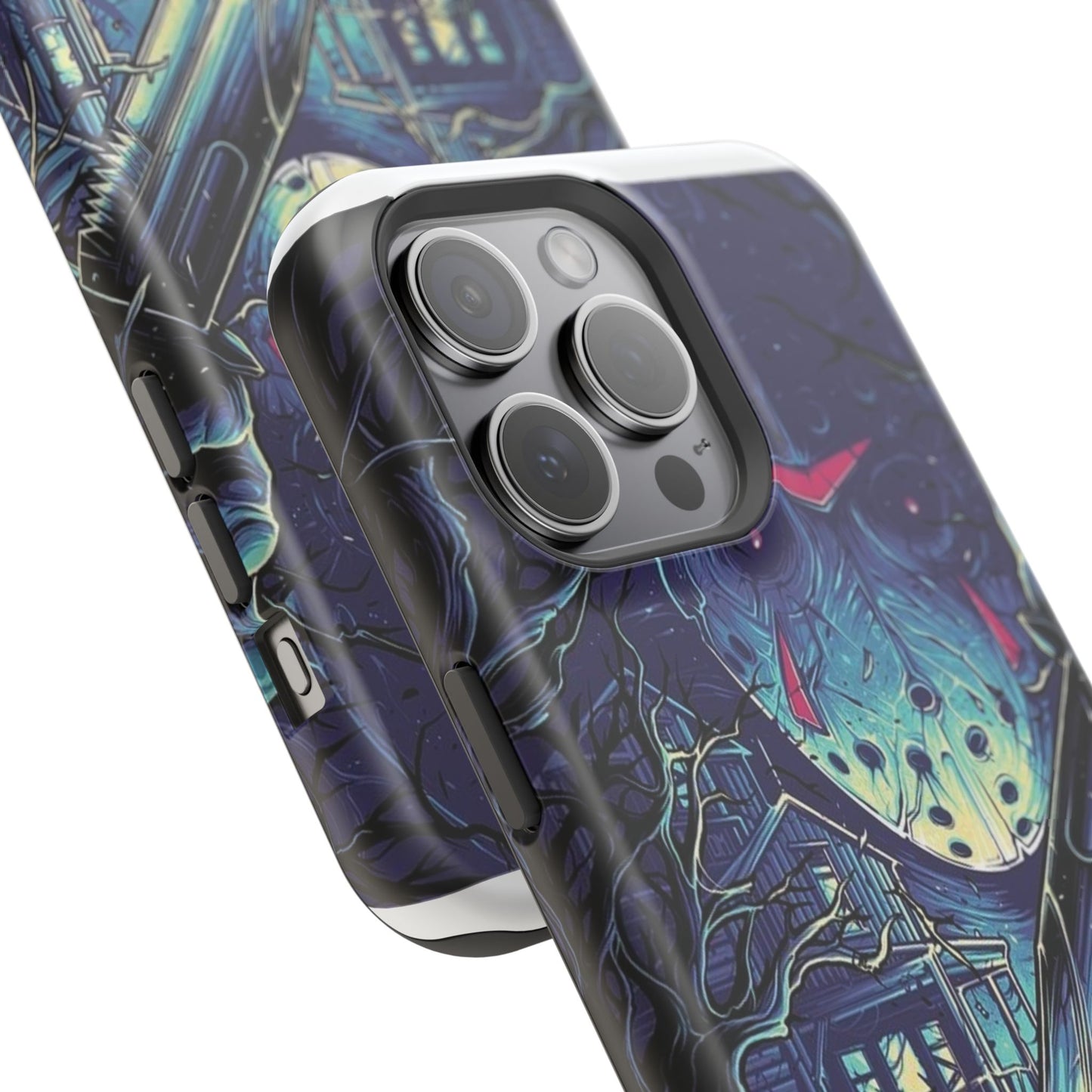 Horror-Themed Impact-Resistant Phone Case - Perfect for Halloween & Thriller Fans