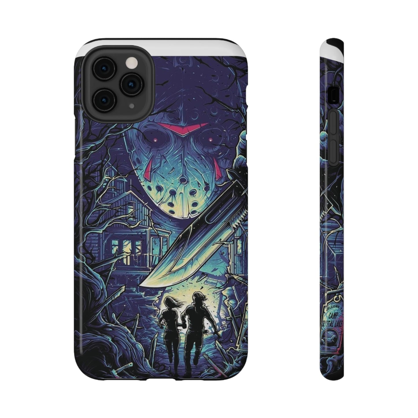 Horror-Themed Impact-Resistant Phone Case - Perfect for Halloween & Thriller Fans