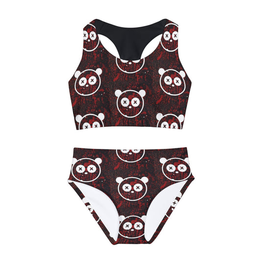 Girls Once Upon A Killer Logo Two-Piece Swimsuit