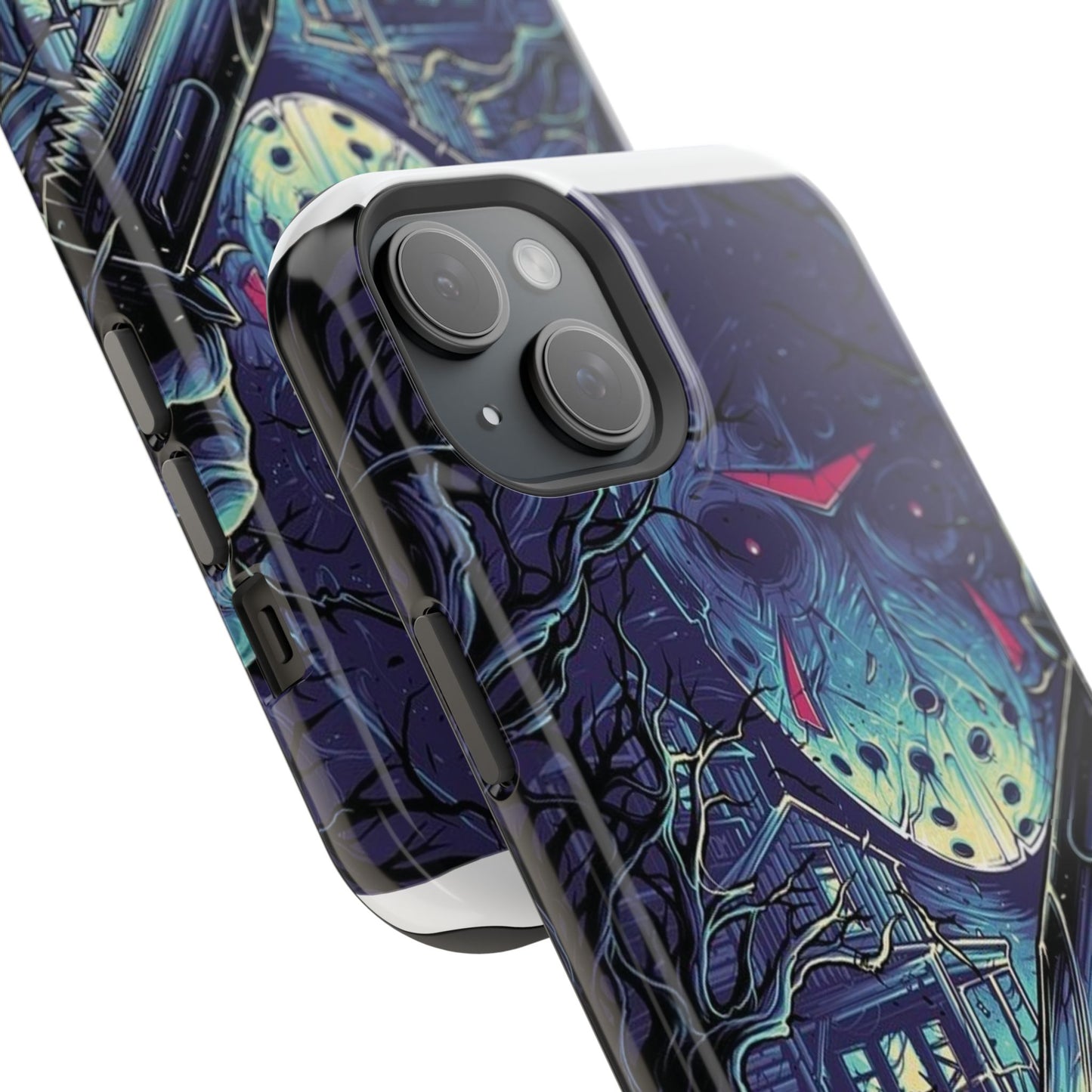 Horror-Themed Impact-Resistant Phone Case - Perfect for Halloween & Thriller Fans