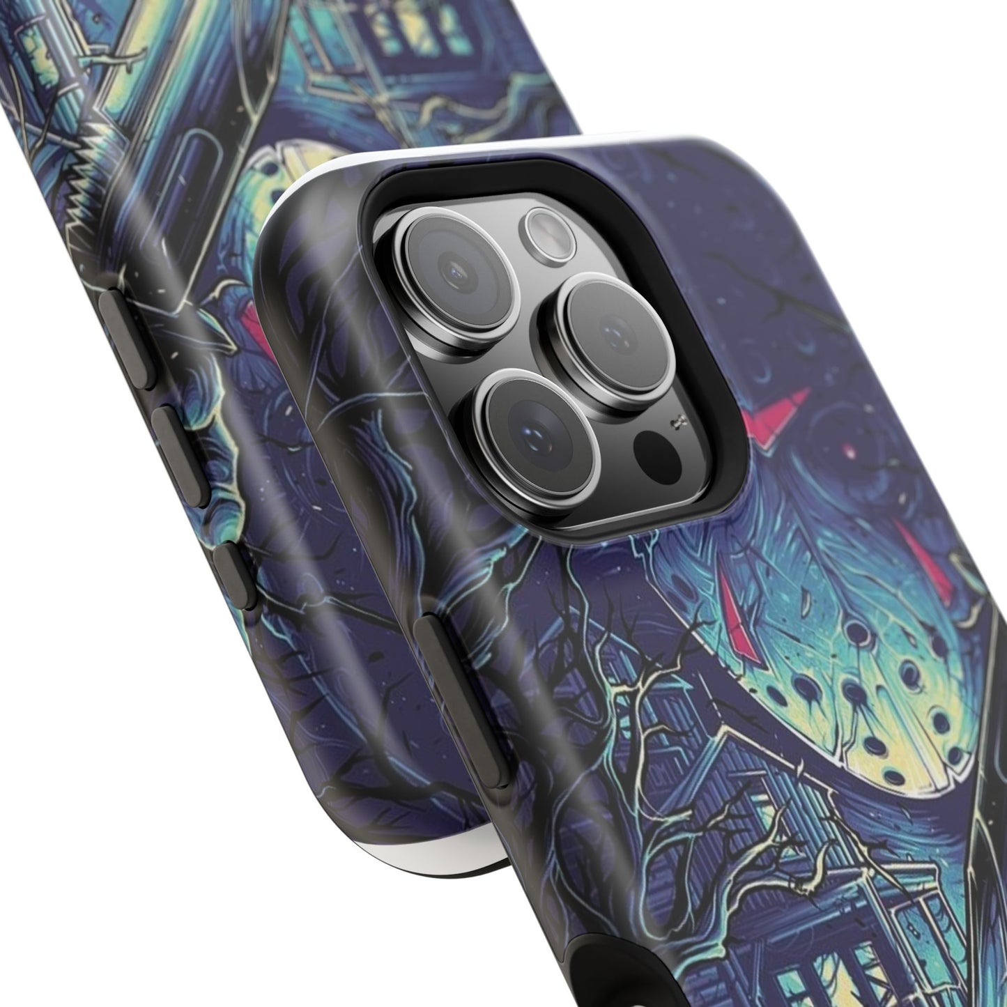 Horror-Themed Impact-Resistant Phone Case - Perfect for Halloween & Thriller Fans