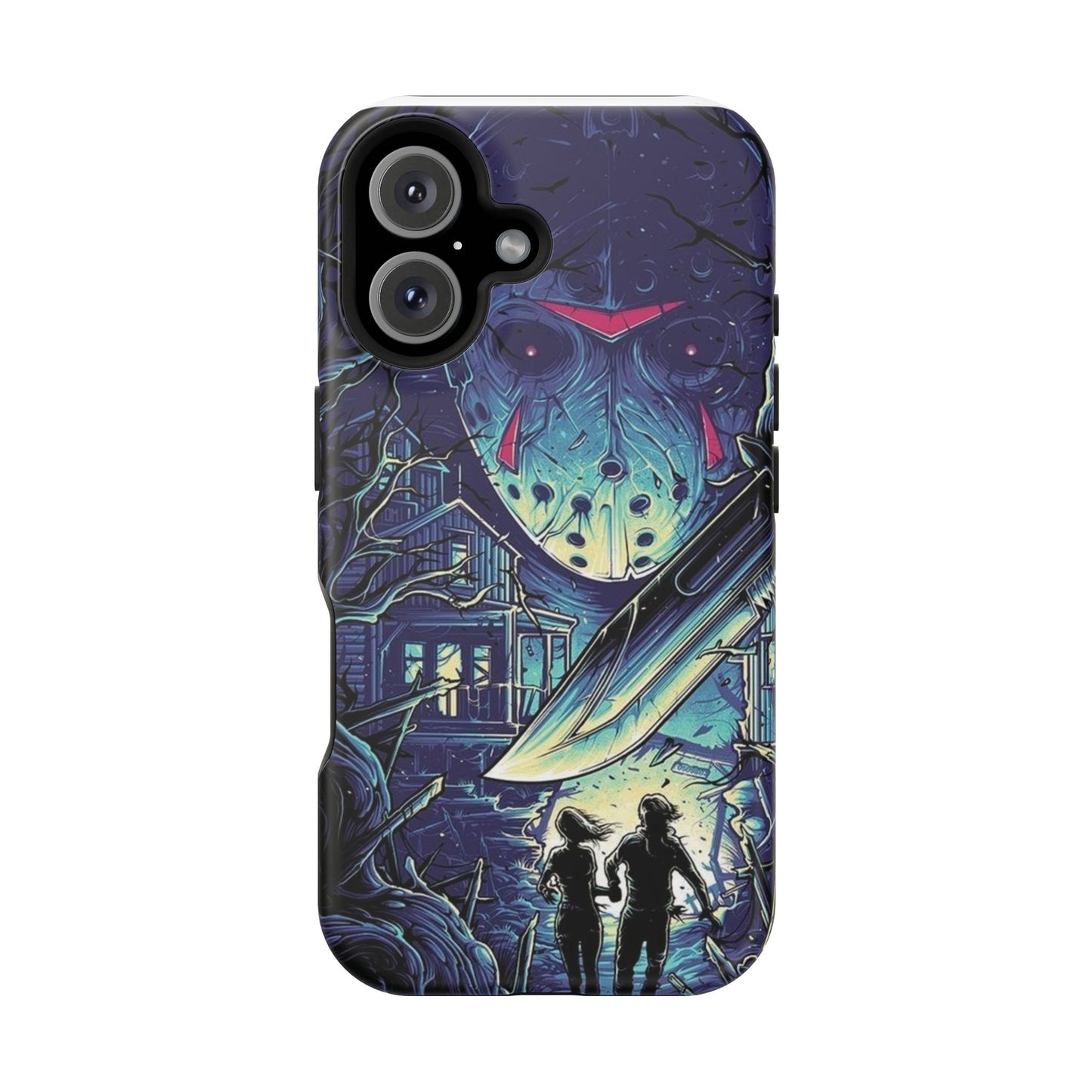 Horror-Themed Impact-Resistant Phone Case - Perfect for Halloween & Thriller Fans