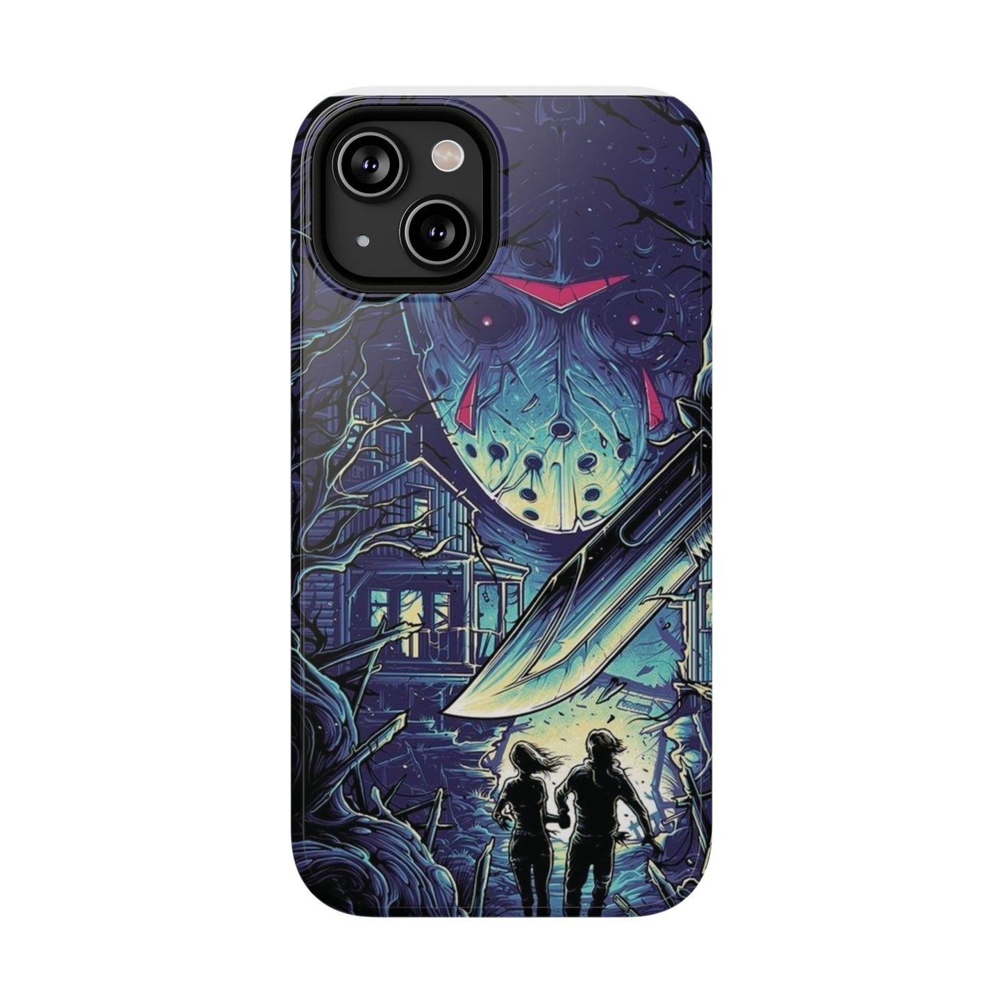 Horror-Themed Impact-Resistant Phone Case - Perfect for Halloween & Thriller Fans