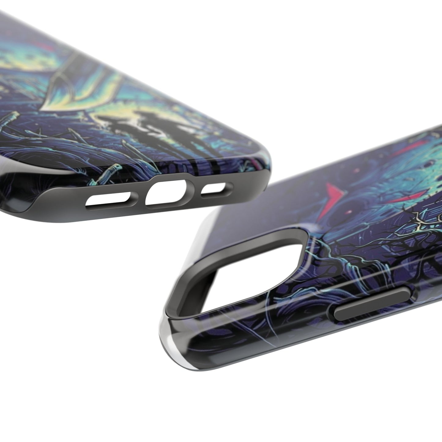 Horror-Themed Impact-Resistant Phone Case - Perfect for Halloween & Thriller Fans