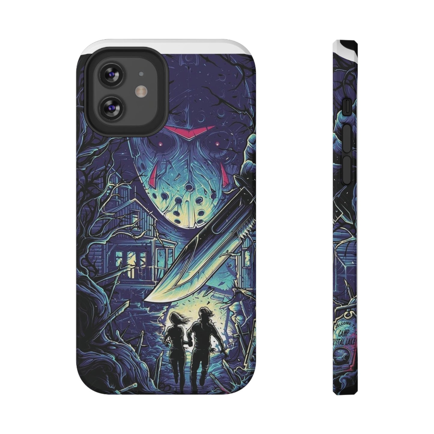 Horror-Themed Impact-Resistant Phone Case - Perfect for Halloween & Thriller Fans