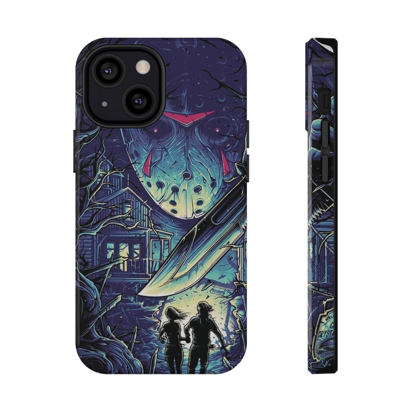 Horror-Themed Impact-Resistant Phone Case - Perfect for Halloween & Thriller Fans