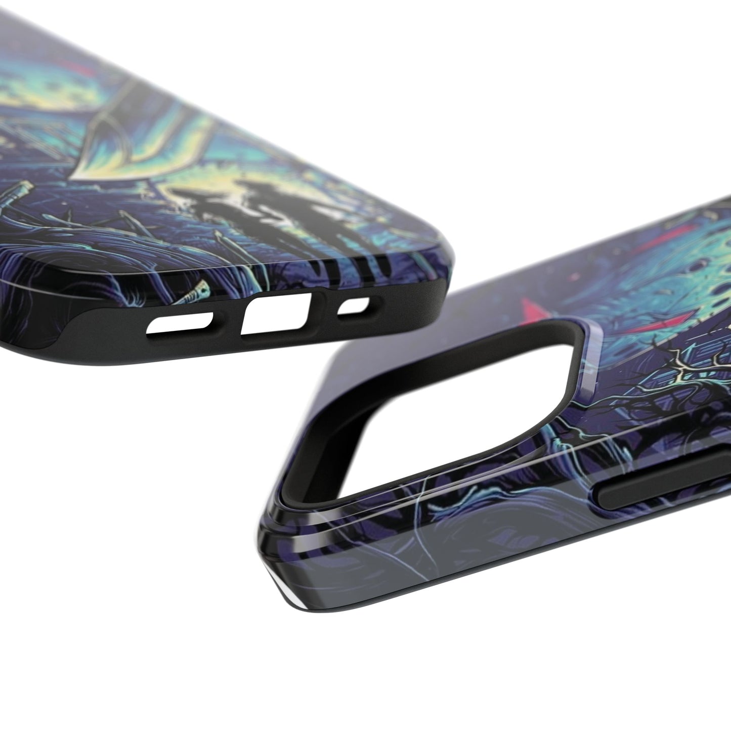 Horror-Themed Impact-Resistant Phone Case - Perfect for Halloween & Thriller Fans