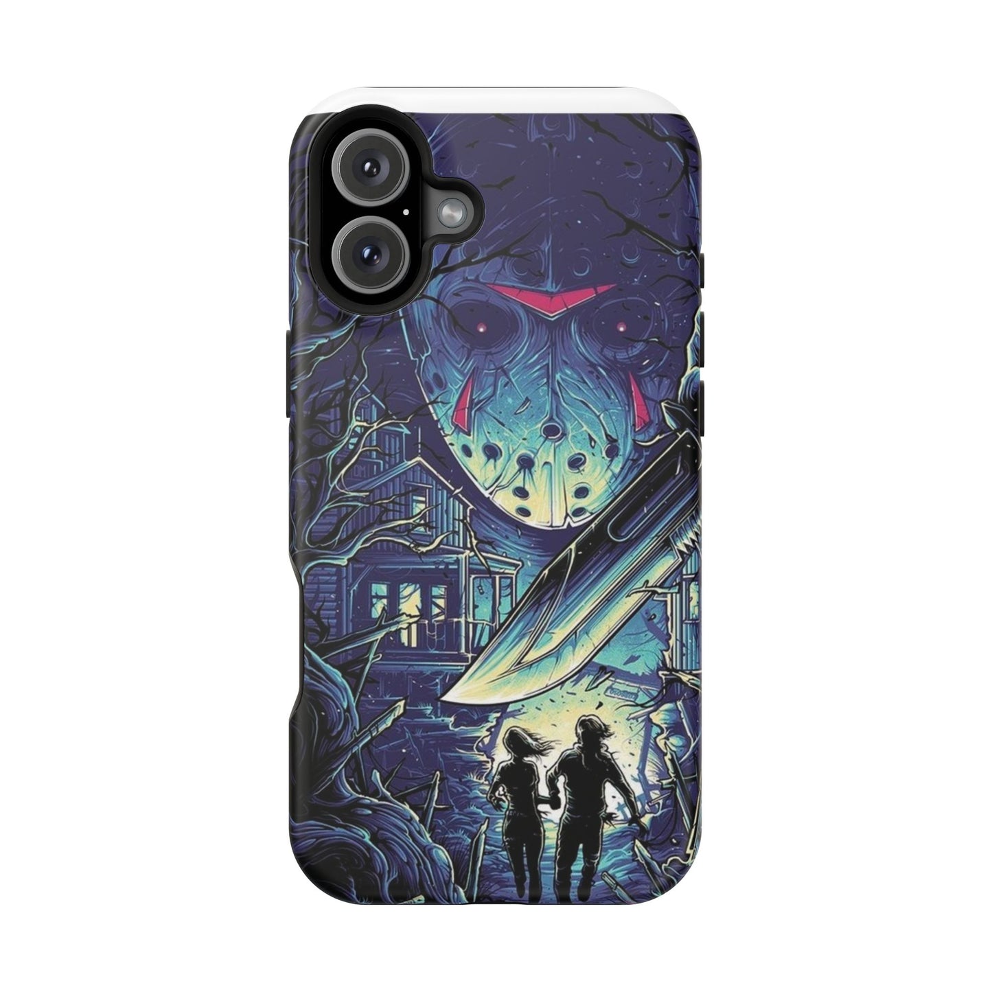 Horror-Themed Impact-Resistant Phone Case - Perfect for Halloween & Thriller Fans