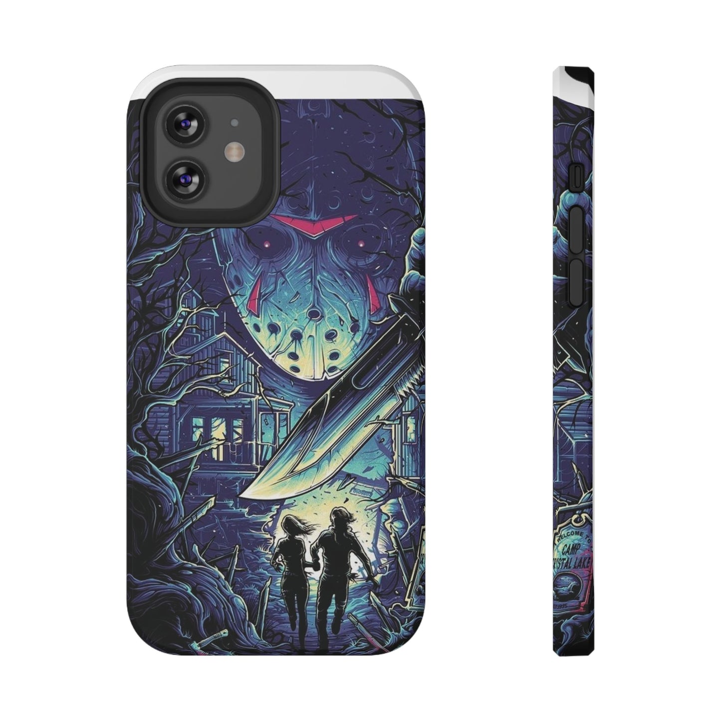 Horror-Themed Impact-Resistant Phone Case - Perfect for Halloween & Thriller Fans