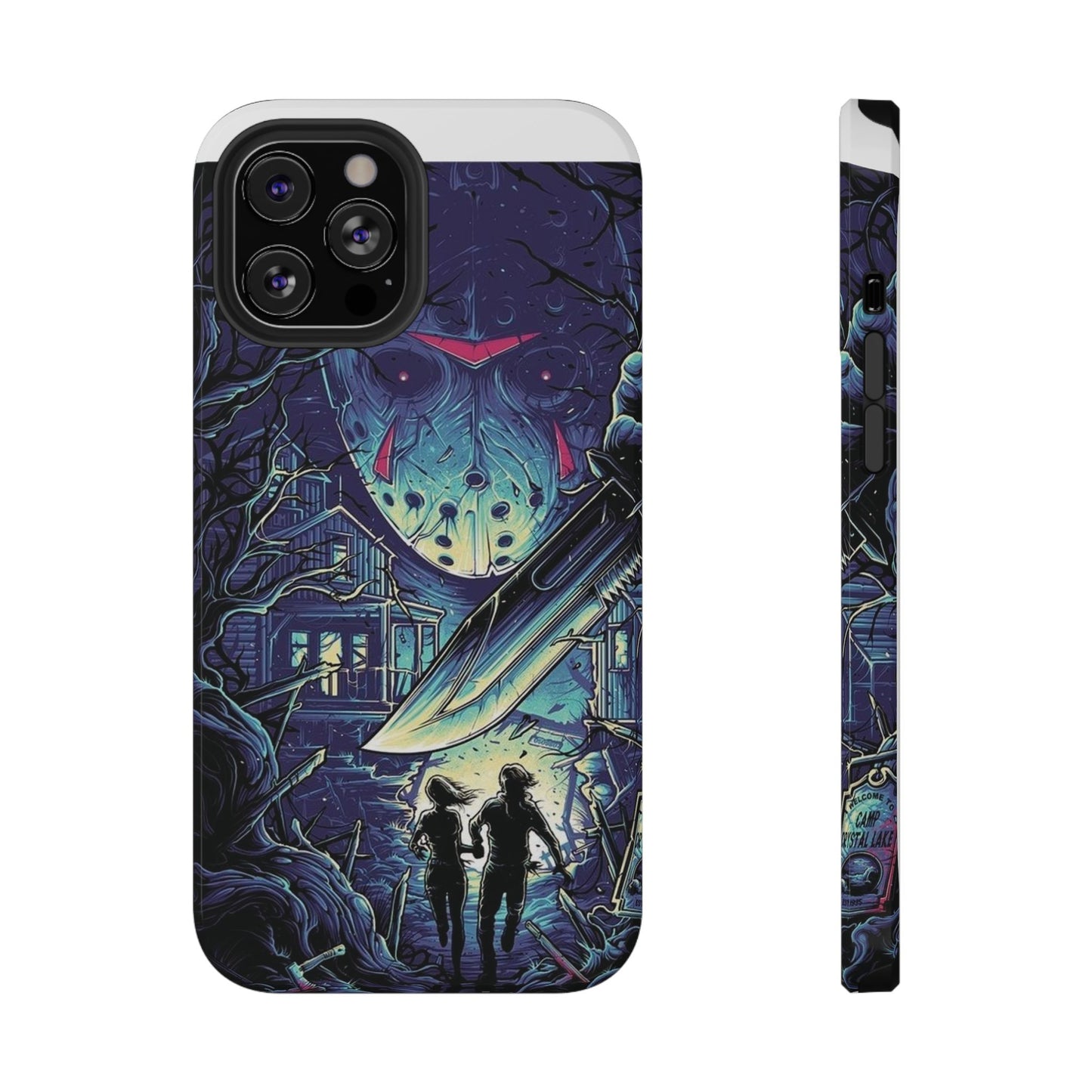 Horror-Themed Impact-Resistant Phone Case - Perfect for Halloween & Thriller Fans