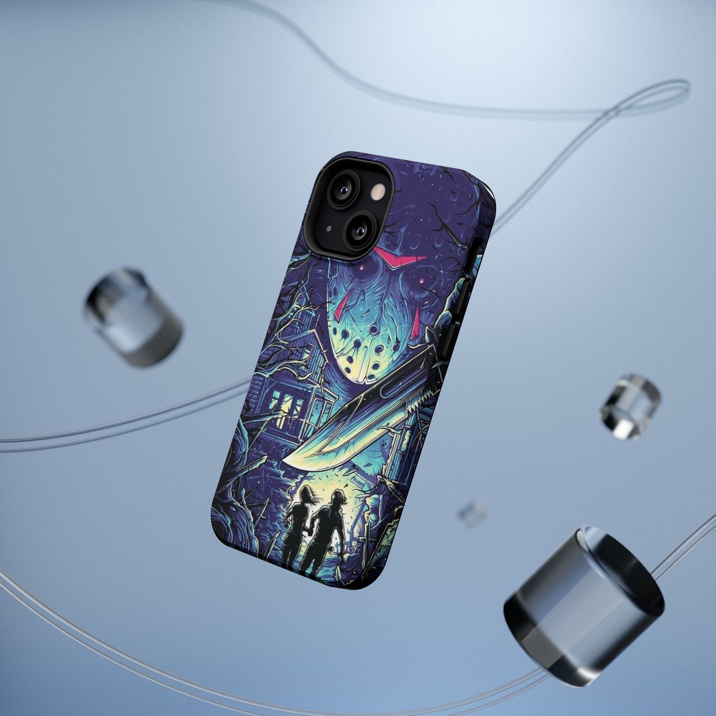 Horror-Themed Impact-Resistant Phone Case - Perfect for Halloween & Thriller Fans