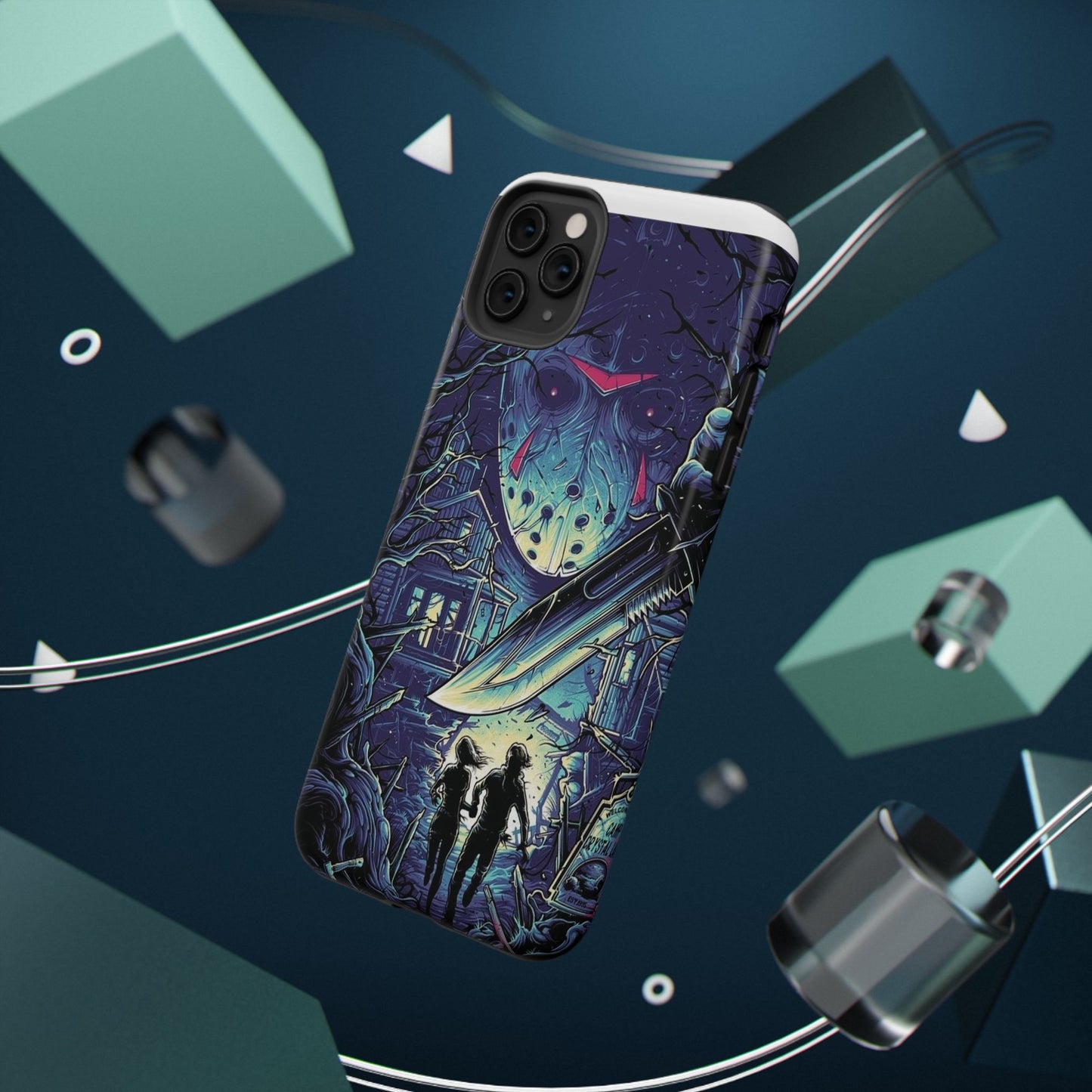 Horror-Themed Impact-Resistant Phone Case - Perfect for Halloween & Thriller Fans