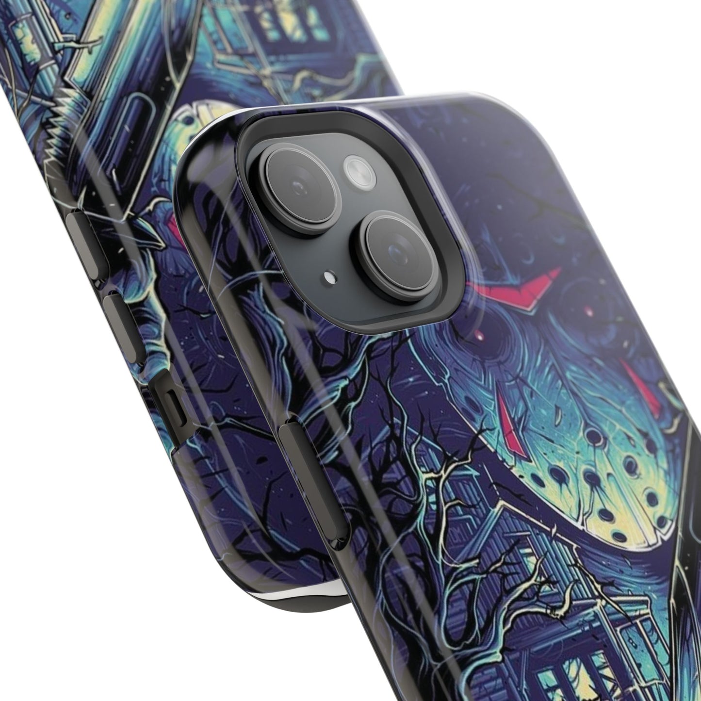 Horror-Themed Impact-Resistant Phone Case - Perfect for Halloween & Thriller Fans
