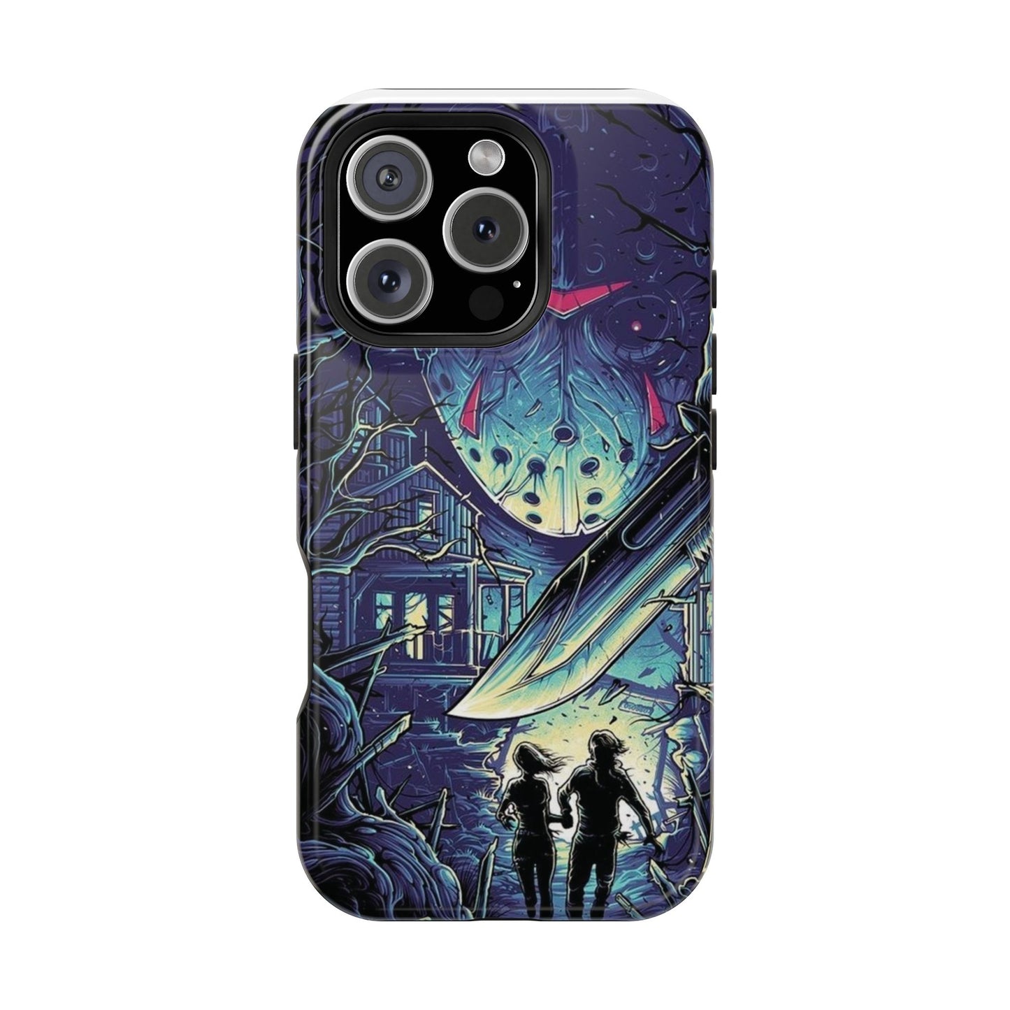 Horror-Themed Impact-Resistant Phone Case - Perfect for Halloween & Thriller Fans