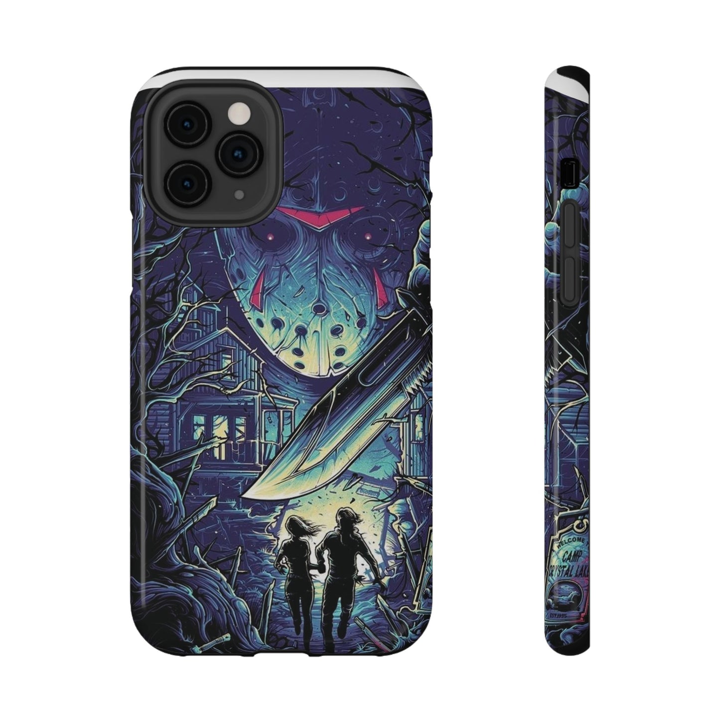 Horror-Themed Impact-Resistant Phone Case - Perfect for Halloween & Thriller Fans