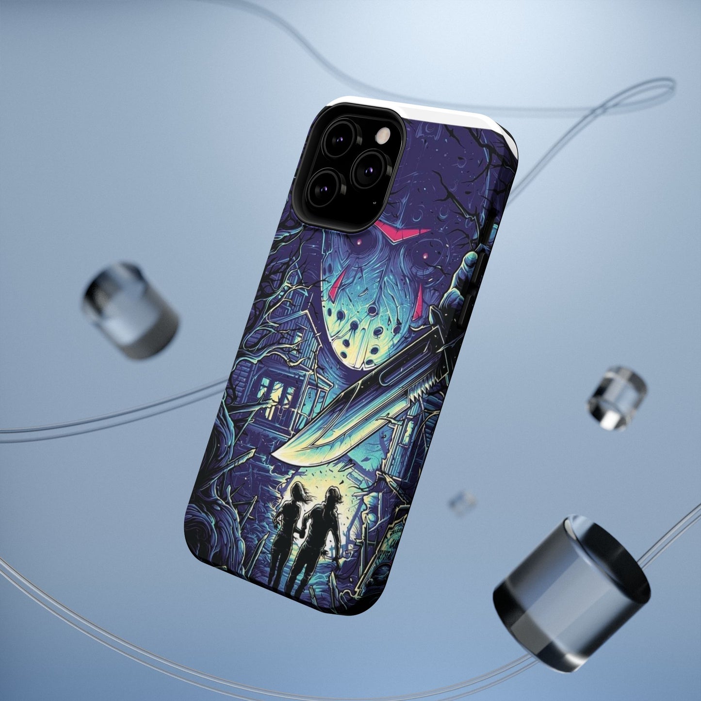 Horror-Themed Impact-Resistant Phone Case - Perfect for Halloween & Thriller Fans