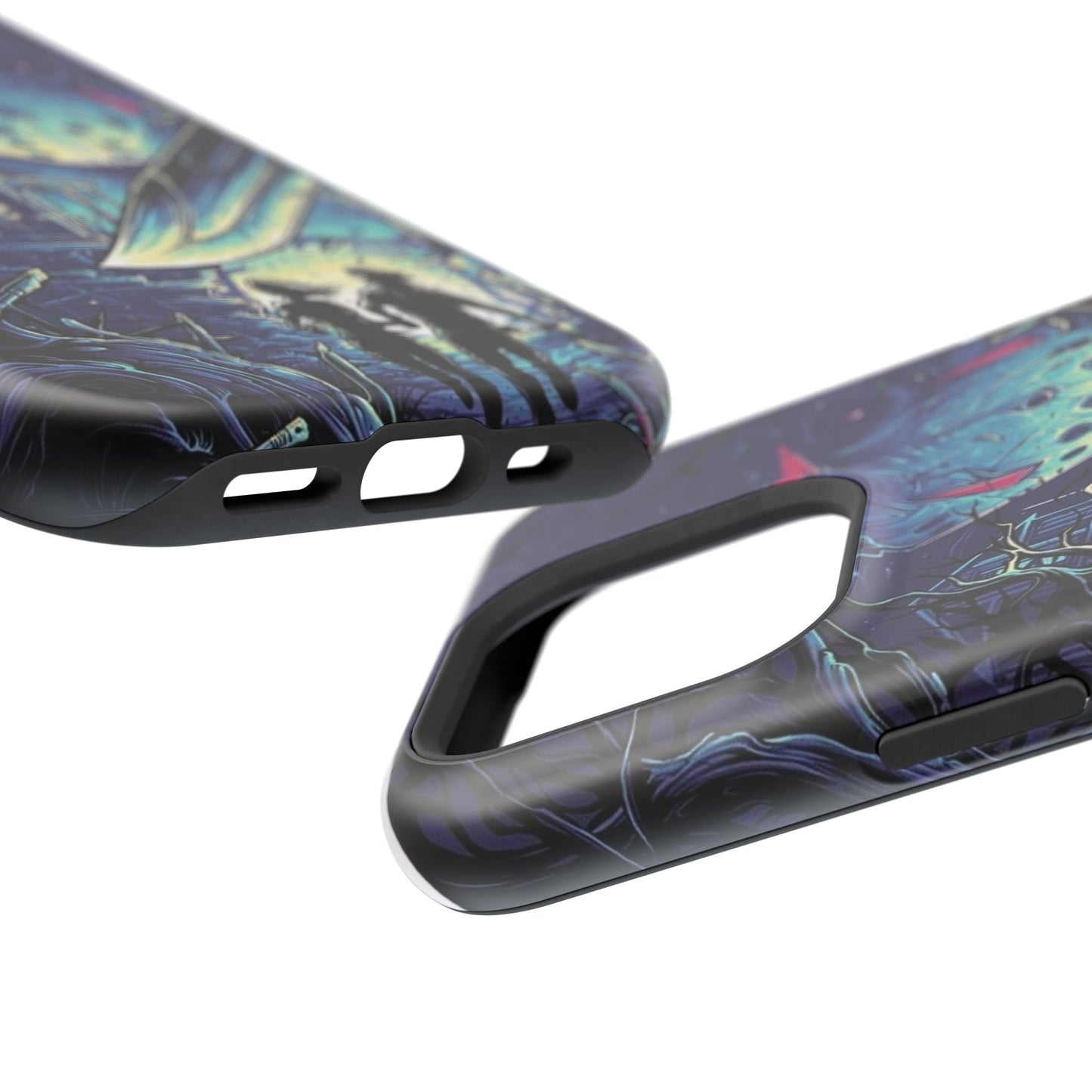 Horror-Themed Impact-Resistant Phone Case - Perfect for Halloween & Thriller Fans