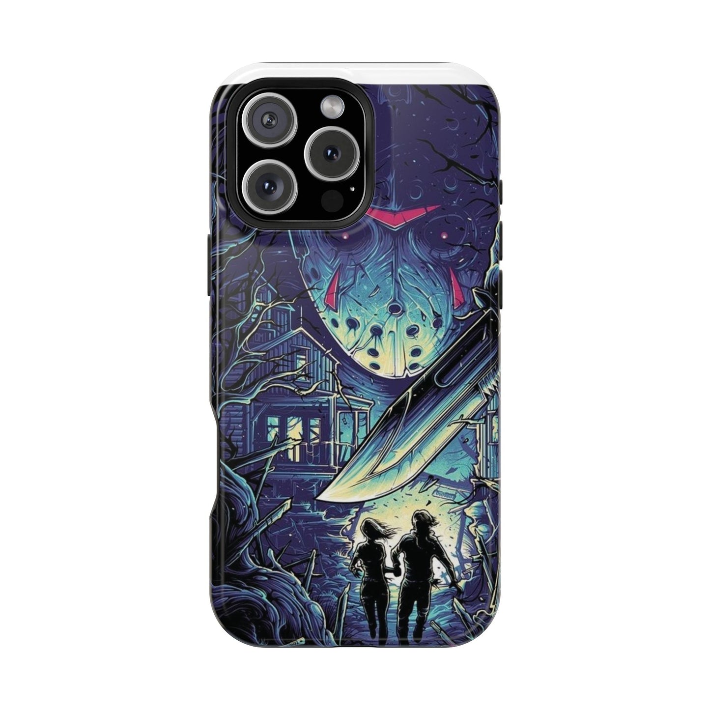 Horror-Themed Impact-Resistant Phone Case - Perfect for Halloween & Thriller Fans