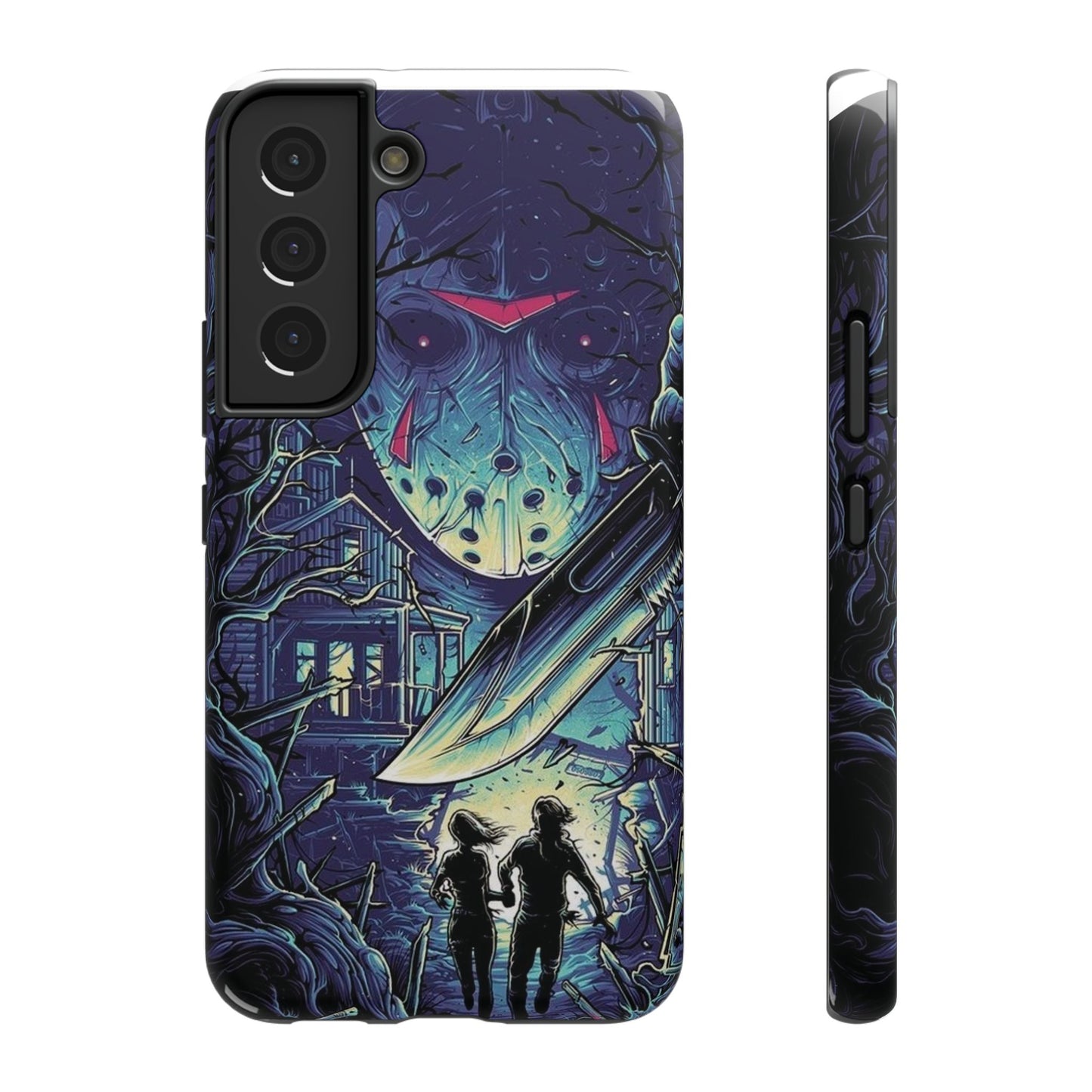 Horror-Themed Impact-Resistant Phone Case - Perfect for Halloween & Thriller Fans