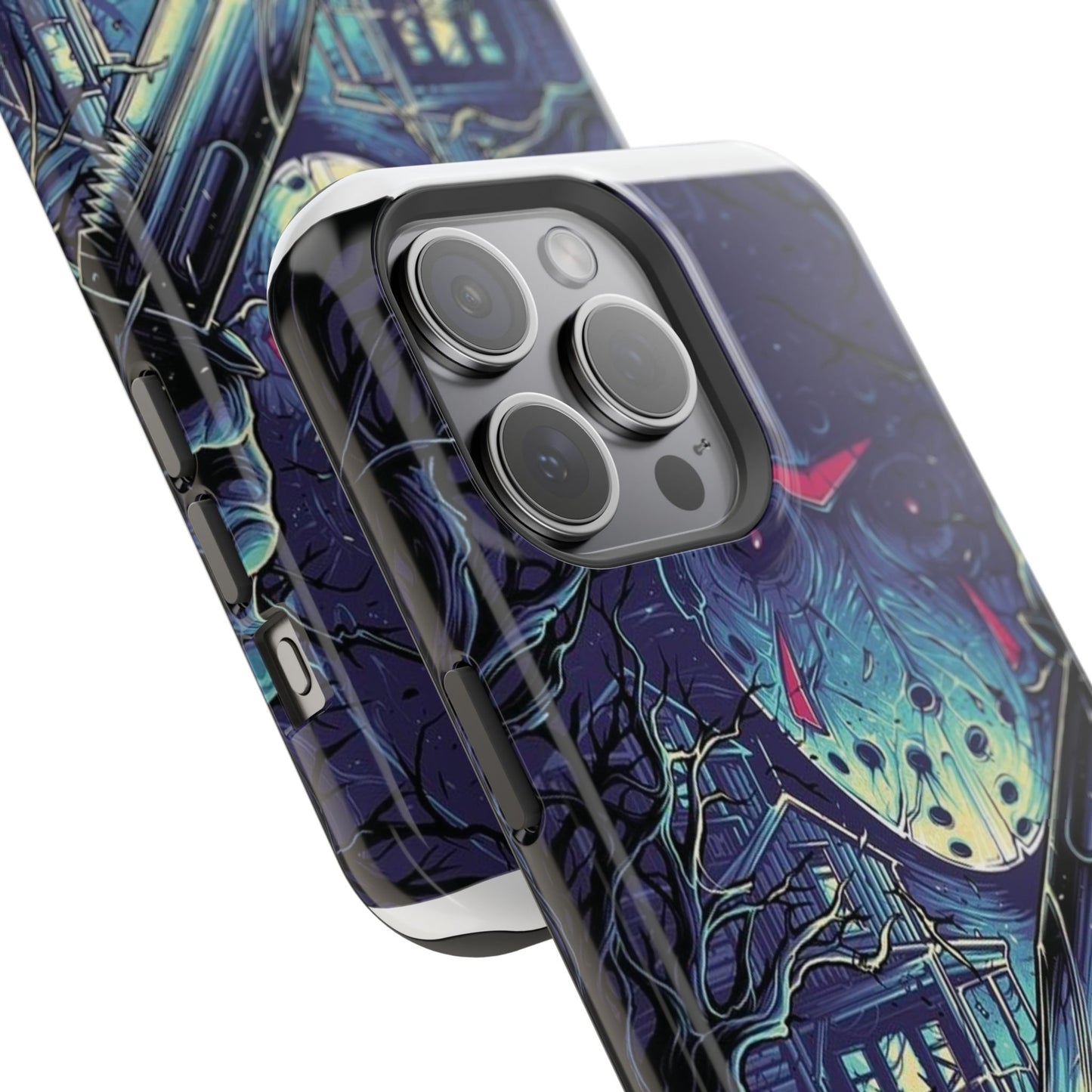Horror-Themed Impact-Resistant Phone Case - Perfect for Halloween & Thriller Fans