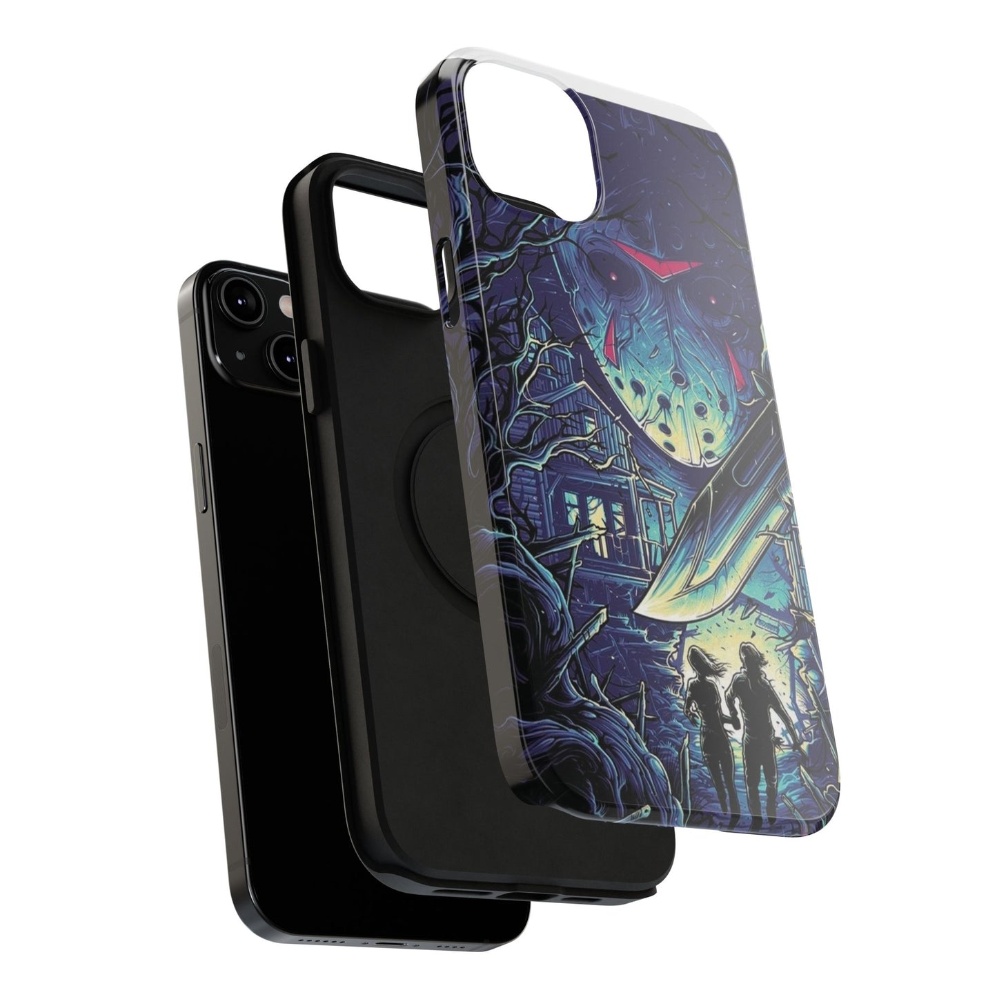 Horror-Themed Impact-Resistant Phone Case - Perfect for Halloween & Thriller Fans