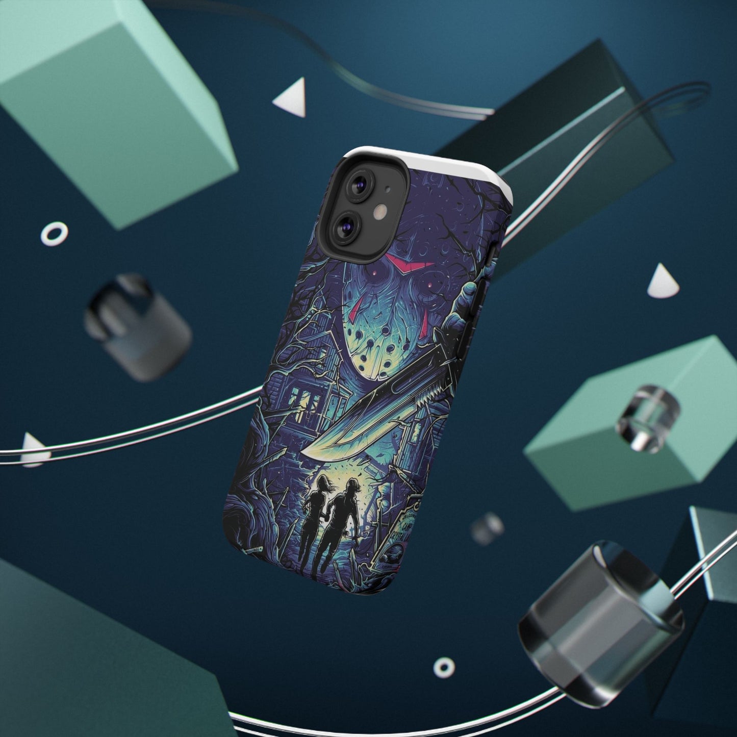Horror-Themed Impact-Resistant Phone Case - Perfect for Halloween & Thriller Fans