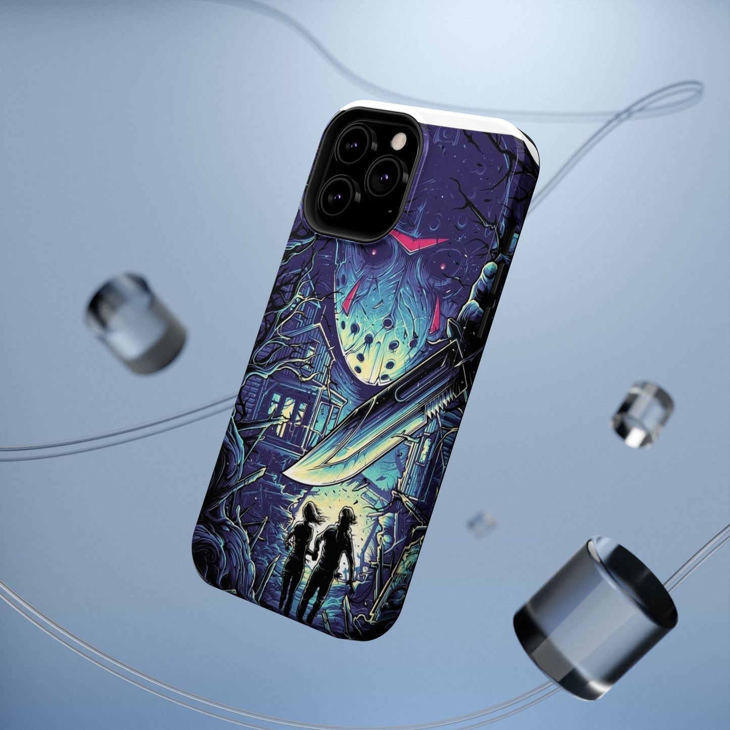 Horror-Themed Impact-Resistant Phone Case - Perfect for Halloween & Thriller Fans