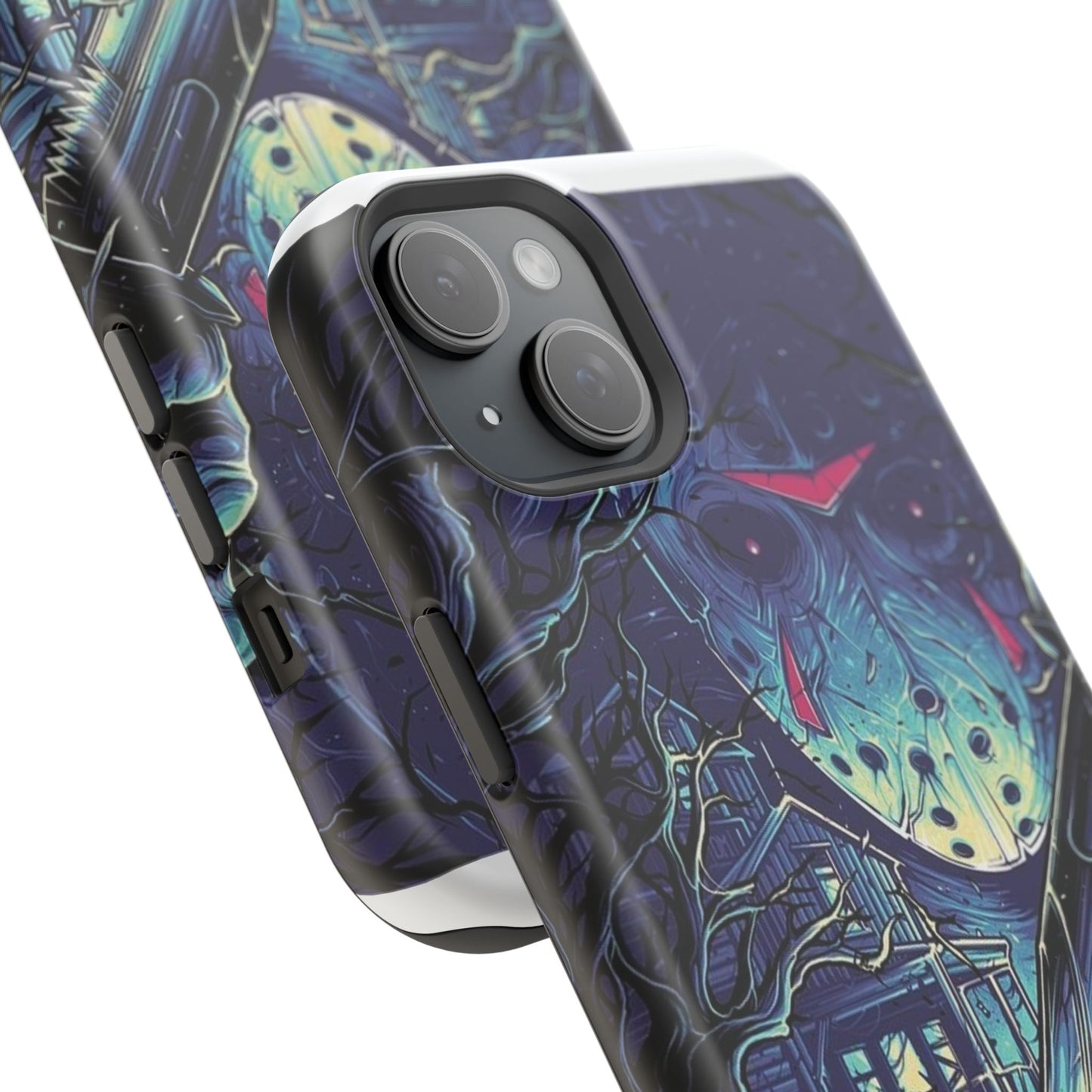 Horror-Themed Impact-Resistant Phone Case - Perfect for Halloween & Thriller Fans