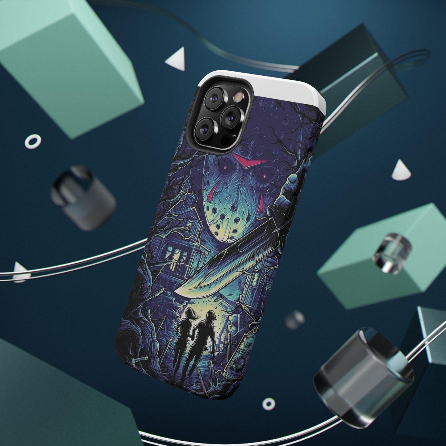 Horror-Themed Impact-Resistant Phone Case - Perfect for Halloween & Thriller Fans